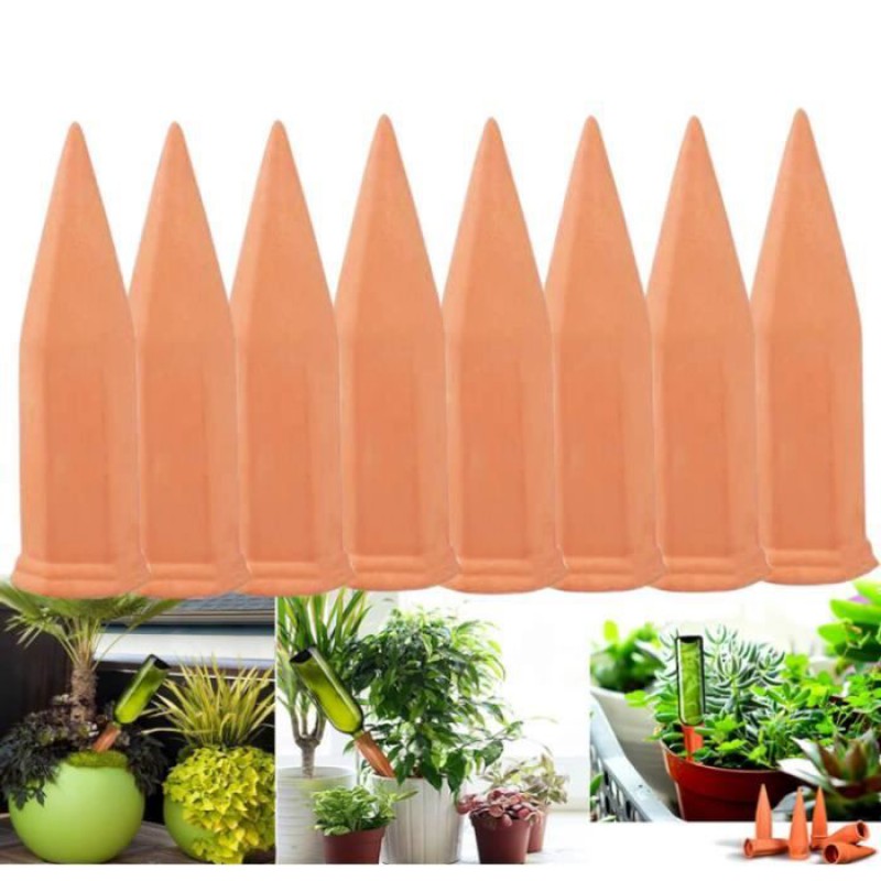 Tropfbewässerungsflasche, 8-teiliges Terrakotta-tropfbewässerungssystem, Automatischer Pflanzensprinkler