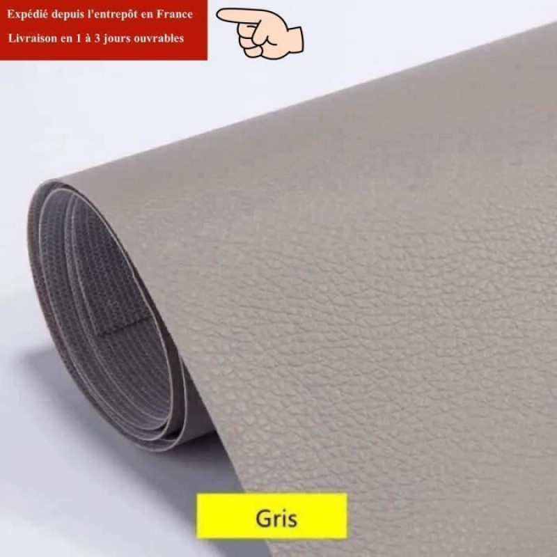 Lederreparaturflicken 100 X 137 Cm, Reparaturset Für Sofas, Autositze, Möbel, Jacken, Taschen – Grau