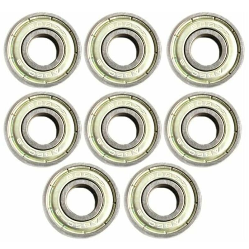 Satz Mit 8 Abgedichteten 608zz (abec11) Edelstahl-rollenlagern - Satz Mit 8 Abgedichteten 608zz (abec11) Edelstahl-rollenlagern