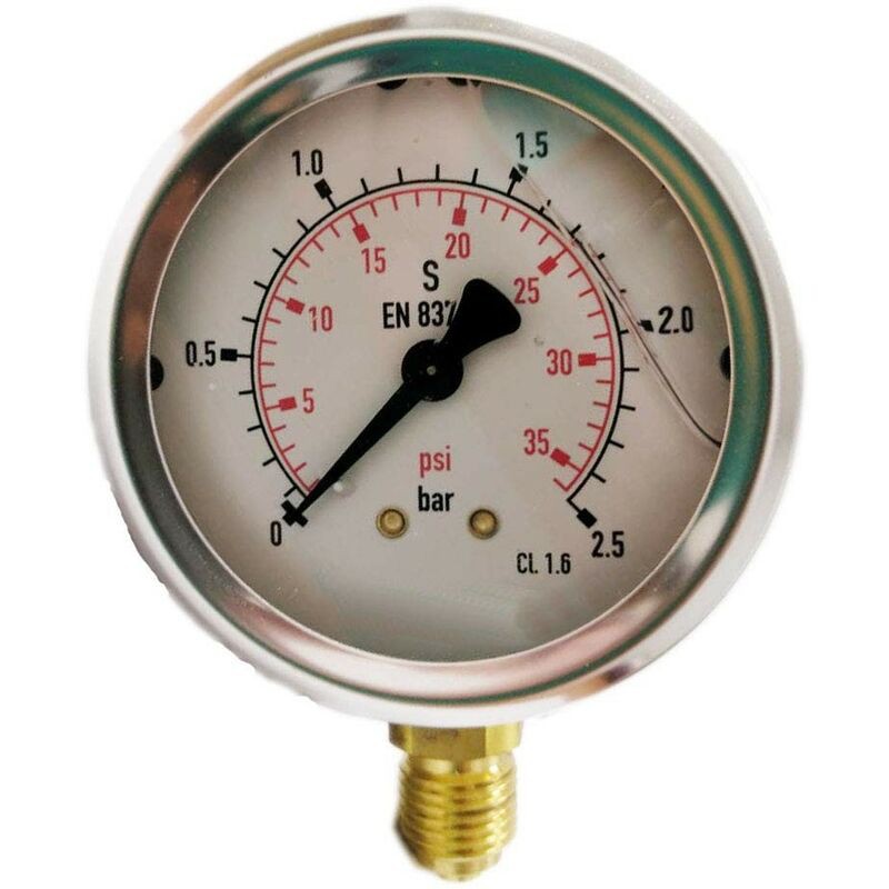 Glycerin-manometer 0-2,5 Bar 1/4" - Glycerin-manometer 0-2,5 Bar 1/4" - Glycerin-manometer 0-2,5 Bar 1/4