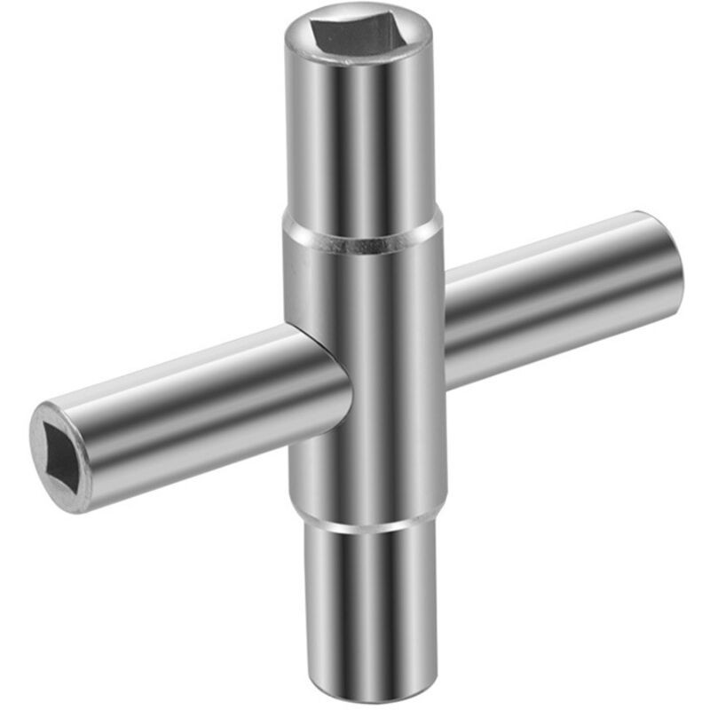 Satz Von 4 Vierkantschlüsseln Zum Entlüften Von Elektro-, Gas- Und Wasserkästen, Innenmaße: 6,5 Mm-9 Mm, Zinklegierung.