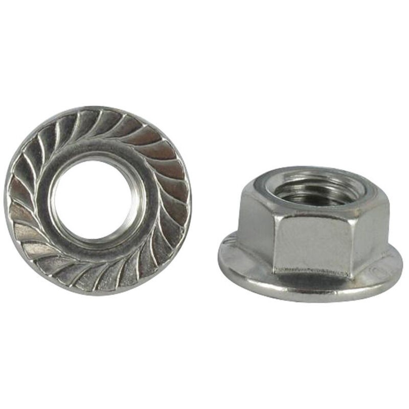 Sechskantmutter Hu Mit Gezahntem Flansch M10 Edelstahl A4 - 1 Stück