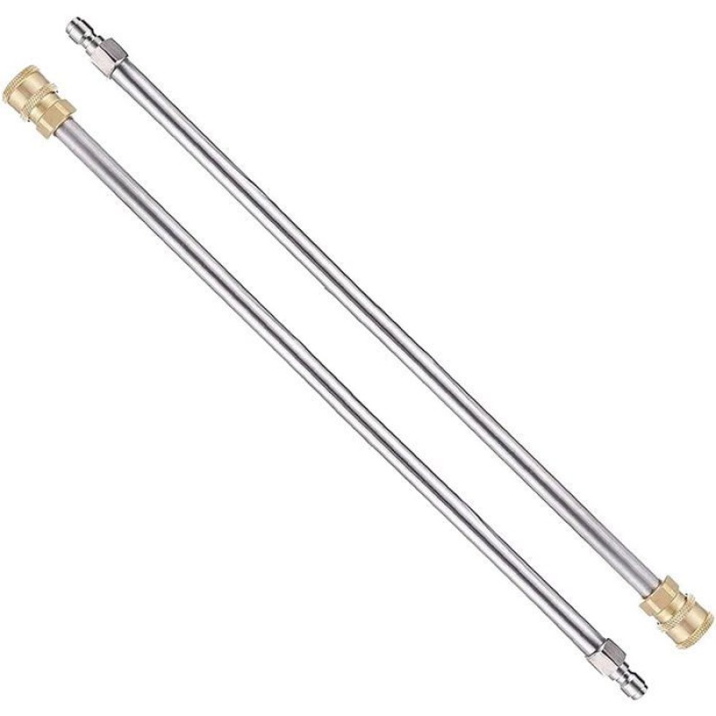 Set Mit 2 Edelstahl-verlängerungen (17 Zoll) Für Hochdruckreiniger, 1/4"-anschluss – 4000 Psi