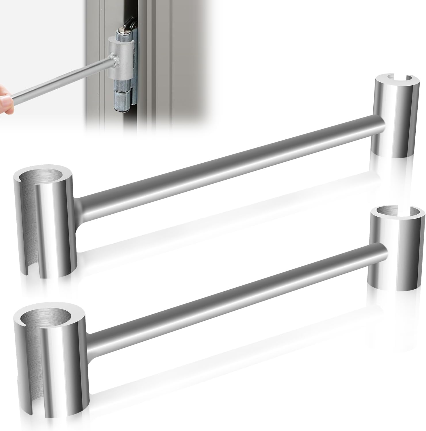 Scharniereinstellschlüssel – 2-teiliges Set – Stahl – Präzise Einstellung 8–25 Mm – Innen- Und Außentüren