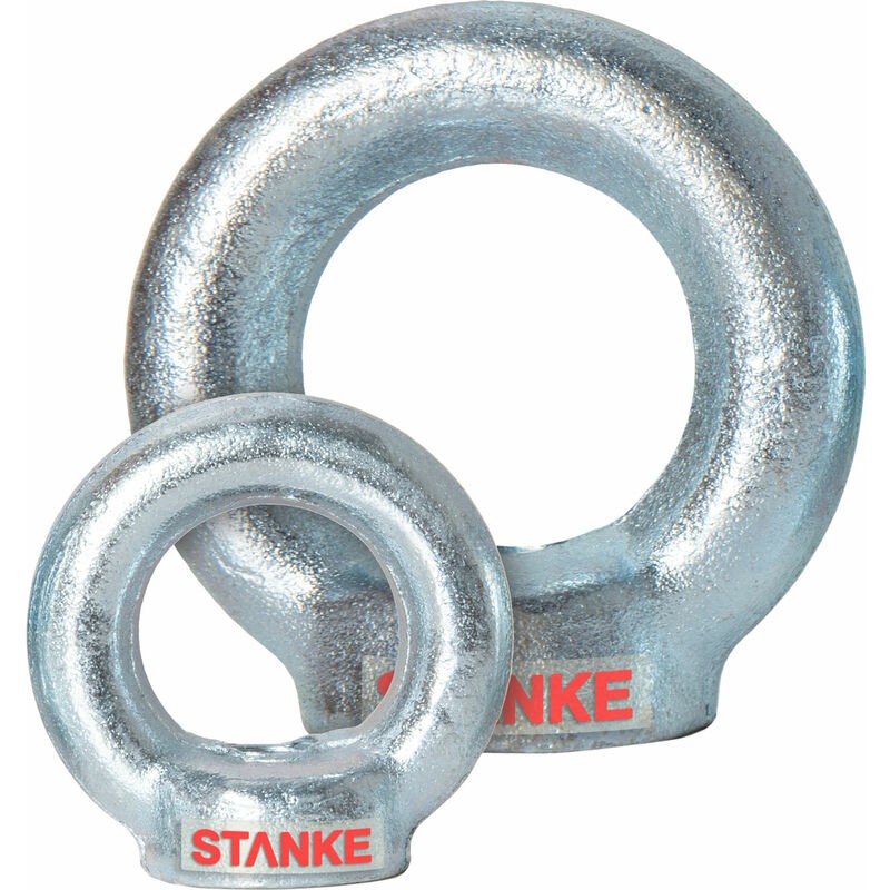 Seilwerk Stanke 15x Verzinkte Innenringmutter M12 Mit Hebering 12 Mm