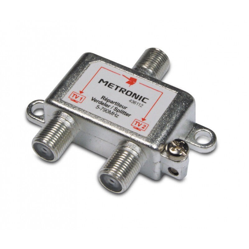 2-wege-tv-splitter Mit Metallgeschirmtem F-stecker - 2-wege-tv-splitter Mit Metallgeschirmtem F-stecker
