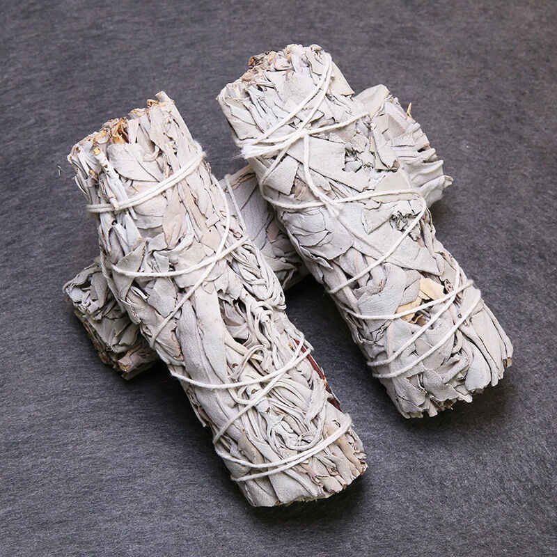 Bündel Weißer Salbei – (3er-pack) – Salbeibündel Aus Kalifornien Zum Reinigen, Für Meditation Und Zum Räuchern.