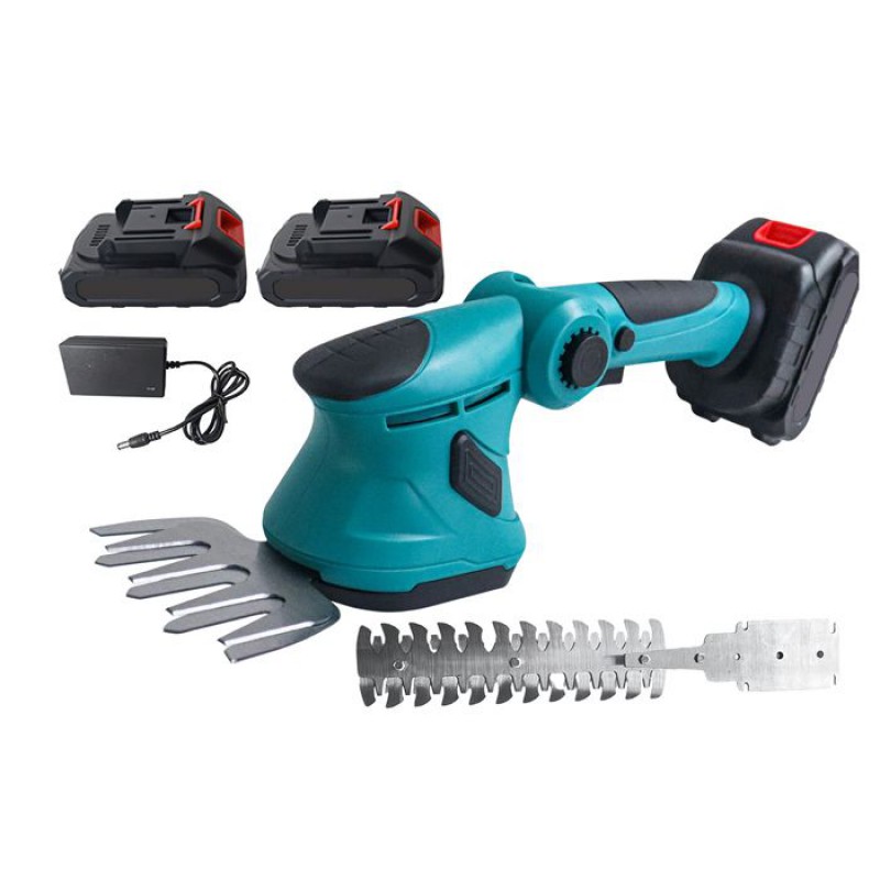 Akku-heckenschere - 2 X 21v Akkus - 8000 U/min, 650w, Robust Und Leicht, Geeignet Für Hecken Und Sträucher.
