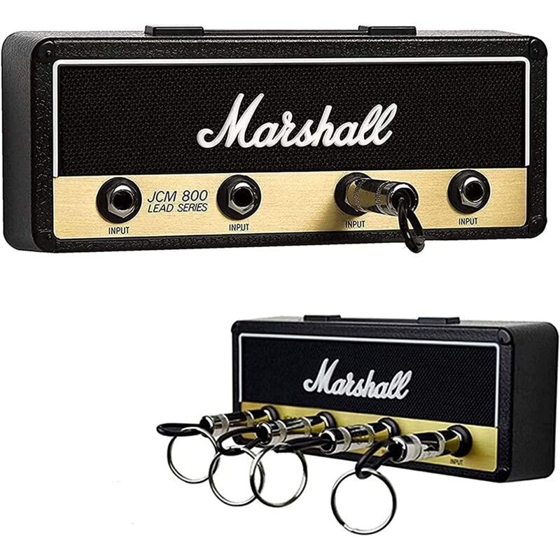 Marshall Wand-schlüsselständer 2.0 Jcm800 Gitarren-schlüsselhaken Schlüsselhalter Heimbefestigung Mit 4 Schlüsselhaltern Set Schwarz (schlüsselhalter Set Schwarz)