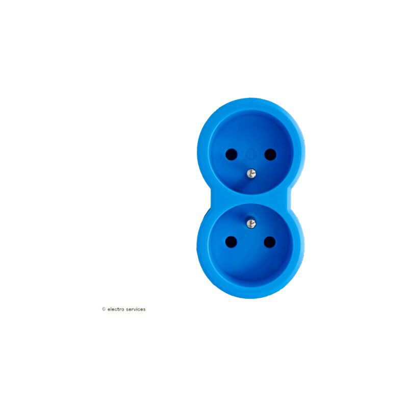 Legrand 2x2p+e Frontsteckdosenleiste, Blaue Ausführung - Legrand 2x2p+e Frontsteckdosenleiste, Blaue Ausführung