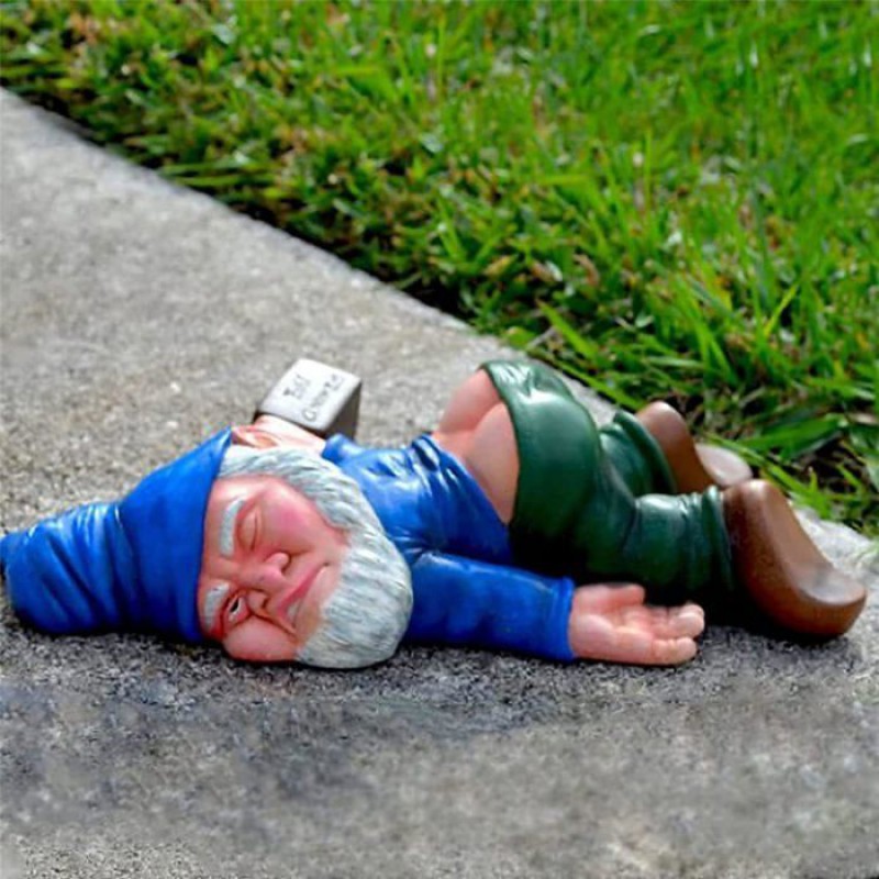 Blaue Gartenstatue Aus Kunstharz, Witzige Dekoration Für Den Außenbereich, Terrasse Und Rasen