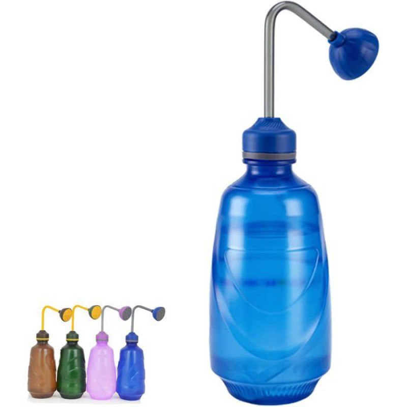 Gießkanne Flexibler Sprüher 450 Ml 2-in-1-düse Gießkanne Für Vieh- Und Setzlingsbewässerung, Blau [j80]