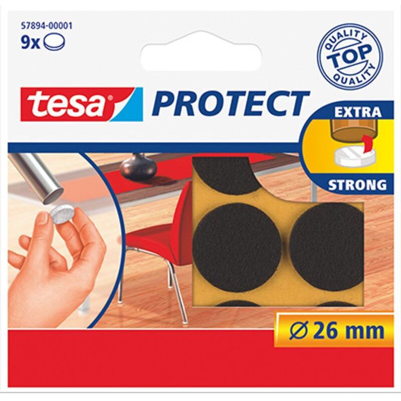 Tesa Filzunterlage Braun (ø) 26 Mm 9 Stück Y26283 - Tesa Filzunterlage Braun (ø) 26 Mm 9 Stück Y26283