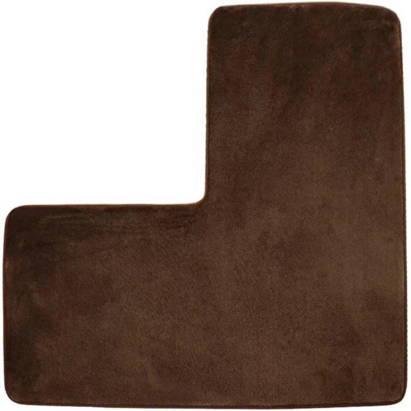 L-förmige Duschmatte 80 X 80 Cm, Rutschfest Und Saugfähig, Braun, Für Den Wc-bereich Im Badezimmer