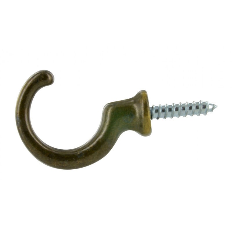 Raffhaken, Bronzefarbenes Zamak, L. 35 Mm, H. 27 Mm, 2 Stück Mit Schrauben.