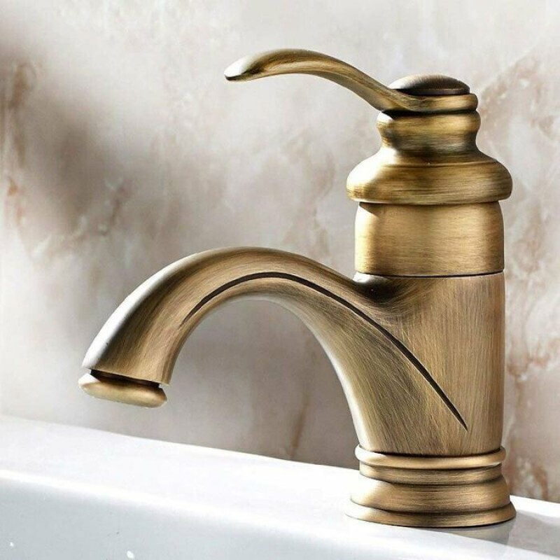 Waschtischarmatur Aus Massivem Messing – Bronze-finish – Langlebiges Keramikventil – Wasserersparnis Bis Zu 30 % – Einhebelmischer