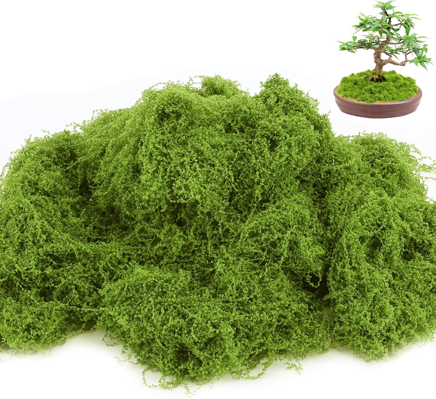 Künstliches Moos – 200 G – Nylon – Wand- Und Blumendekoration – Für Drinnen Und Draußen – Dunkelgrün