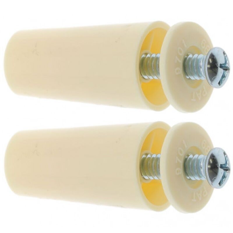 2x Endanschläge Für Rollläden, Kegelförmig, Ø 22 Mm, Länge 40 Mm, Aus Pvc Mit Unterlegscheibe Und Schraube, Für Rollläden, Auf-/abrollmechanismus, Universalgehäuse, Elfenbeinfarben