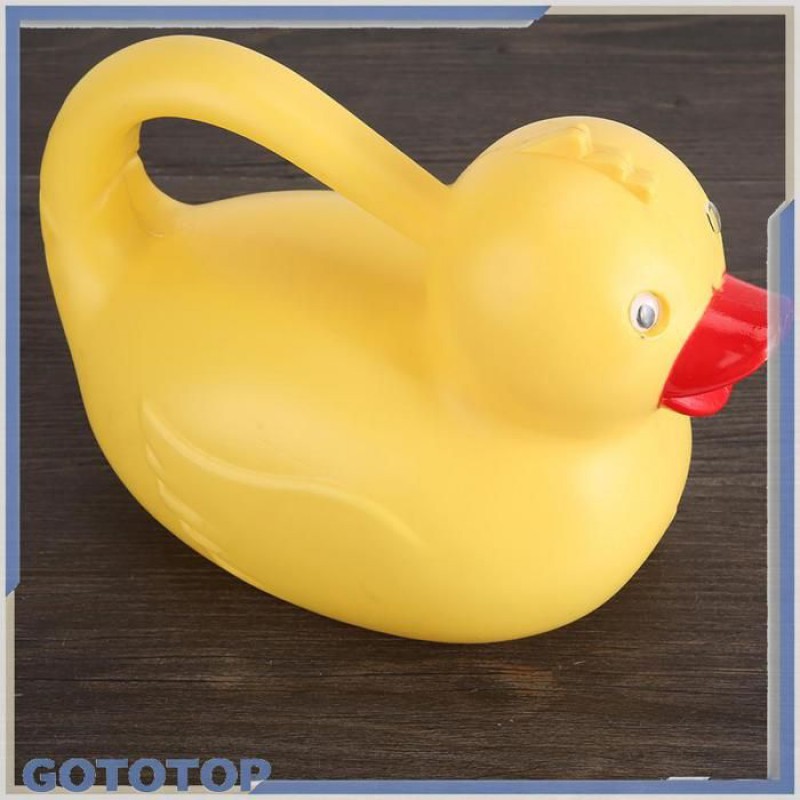 Gießkanne Mit Comicmotiven, Kindergießkanne Aus Kunststoff, 1200 Ml, Mit Comictieren, Poolzubehör, Gelber Entenmotiv