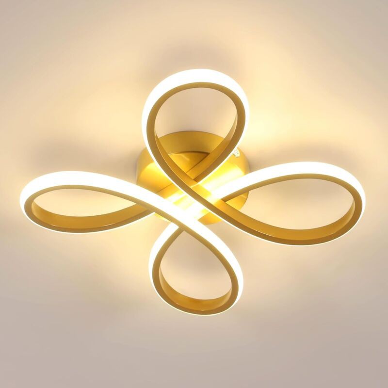 Moderne Led-deckenleuchte, 30 W, 3375 Lm, Geeignet Für Schlafzimmer, Wohnzimmer, Esszimmer Und Küche, Warmes Licht (3000 K), 30 Cm, Gold