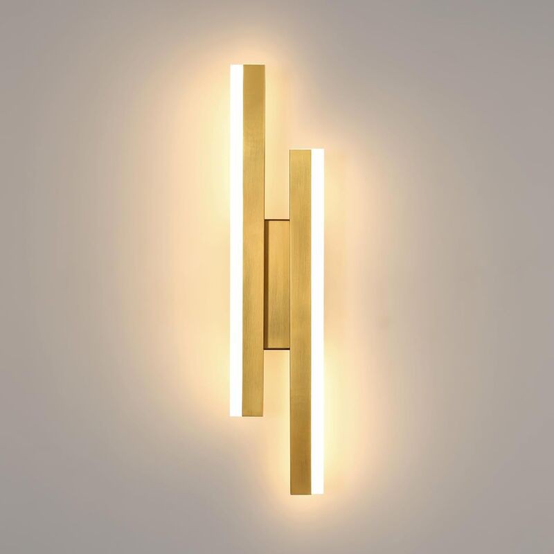 Moderne Led-wandleuchte, 16 W, Gold, 3 Farbtemperaturen, Elegante Led-wandleuchte Für Den Innenbereich, 3000 K/4500 K/6500 K, Geeignet Für Schlafzimmer, Wohnzimmer, Esszimmer, Flur Und Treppenhaus.