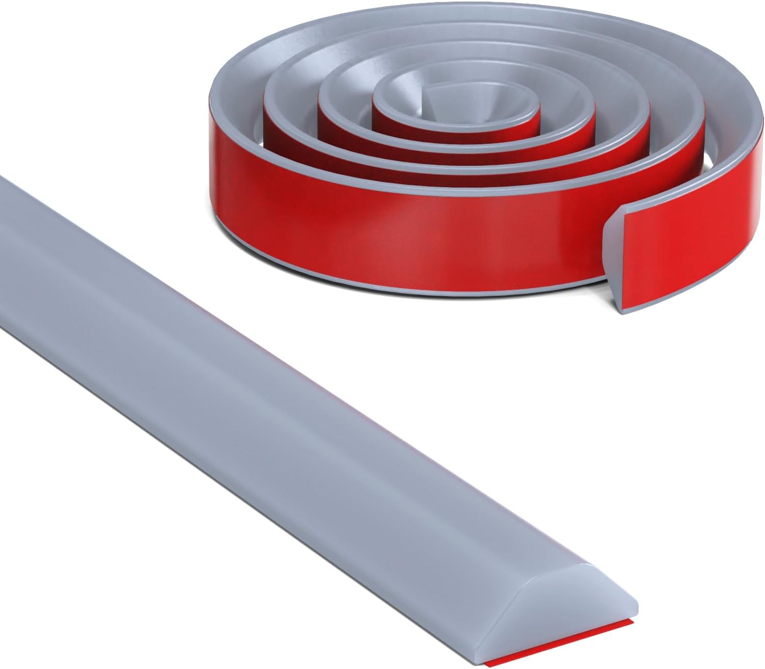 Duschschwelle – 1-teilig – Silikon – Wasserdicht Und Schimmelresistent – Für Bad Und Küche – Grau, 165 Cm