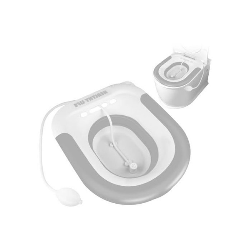 Faltbares Bidet-wc Mit Spülung, Geeignet Für Die Wochenbettpflege Bei Hämorrhoiden Und Für Ältere Menschen, Grau