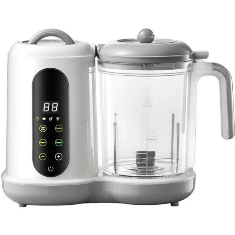 4-in-1 Babykostzubereiter Mit Dampfgarer Und Mixer, 400 Ml Fassungsvermögen, Selbstreinigung, Bpa-frei, Timer, Grau