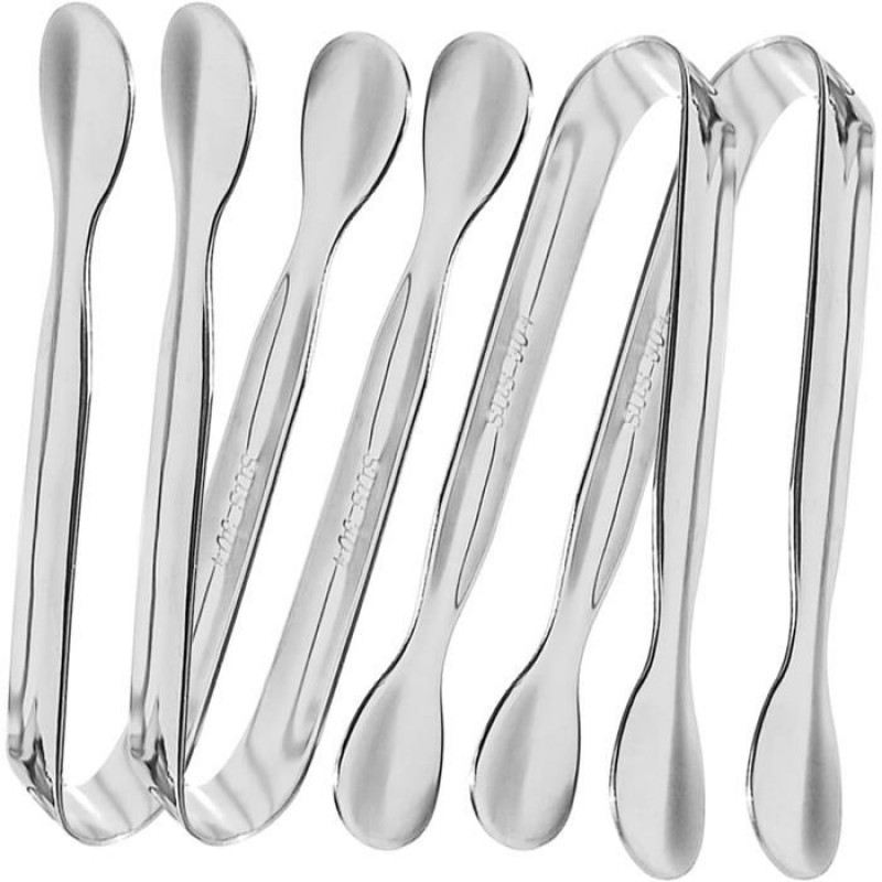 4-teiliges Zuckerzangen-set, Edelstahl 304 Für Lebensmittel, Mini-zange Für Eiswürfel Und Zucker, 11 Cm, Silberfarben