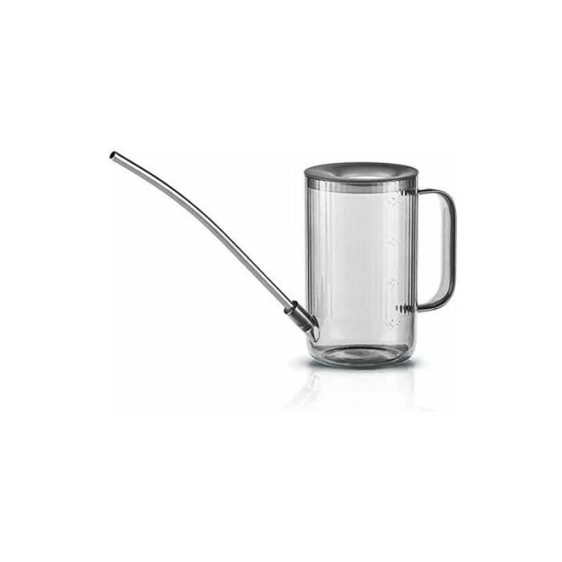 Gießkanne Aus Edelstahl Mit Langem Ausguss, Kleine Größe Für Zimmerpflanzen, Ergonomisches Design, Grau