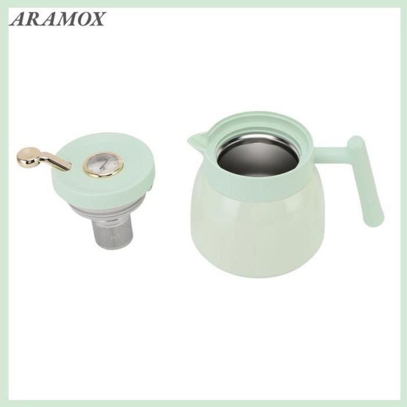 Isolierte Teekanne, Thermoskanne Mit Filter, 880 Ml, Edelstahl, Küchenkanne, Kaffeemaschine, Grün