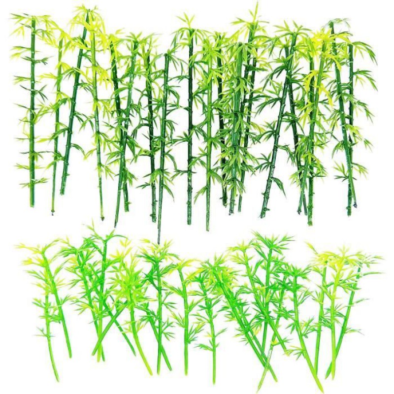 Kunststoffbaum-modell – Bambus – 30 Stück – 6 Cm Und 8 Cm – Grün – Pvc