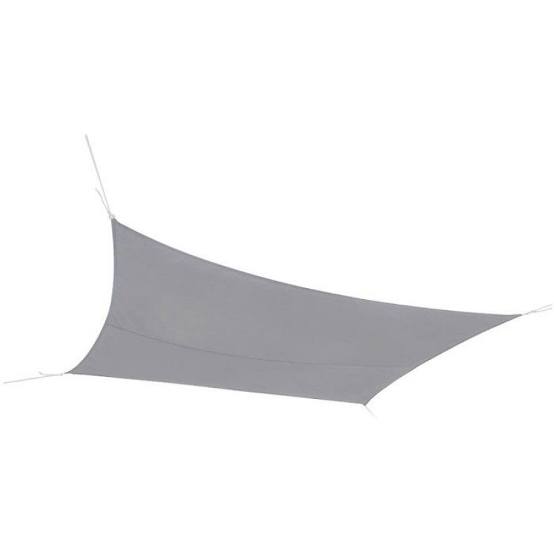 Sonnensegel – Rechteckig 4 X 3 M – 160 G/m² Polyester – Wasserdicht – Hellgrau
