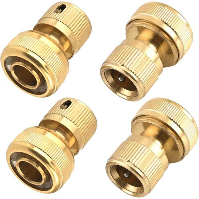 (19 Mm) Packung Mit 4 Messing-schnellkupplungen Für Gartenschläuche, 3/4", Düse Für Küche, Garten, Außenbereich.