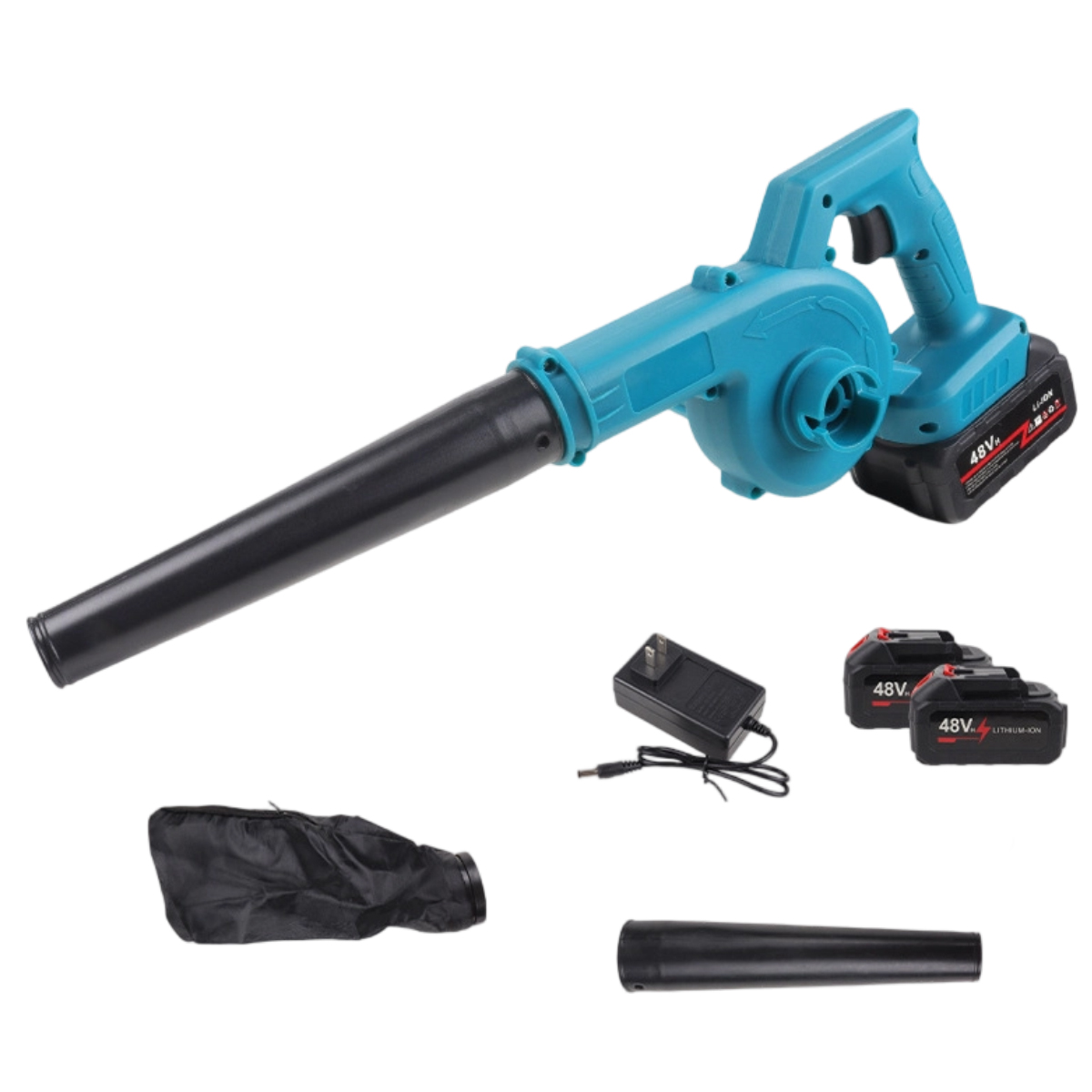 2-in-1 Akku-laubbläser Und -sauger, 500w Leichtgewicht Akku-laubbläser 18v, 2 X 3,0 Ah Akkus
