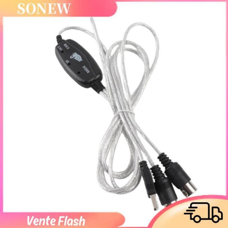 Sonew Midi-zu-usb-schnittstellenkabel, Plug-and-play-midi-zu-usb-konverterkabel, Stabil Und Effizient Für Klavierinstrumente