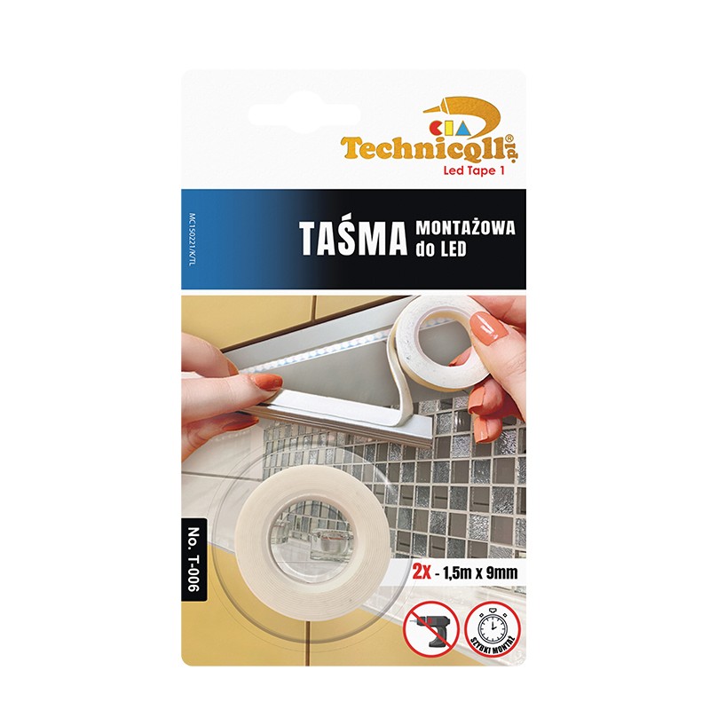 Led-montageband 2 X 1,5 M X 9 Mm - Tq T-006