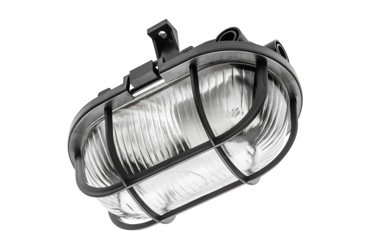 Sanguesa Kay E27 Ip44 40w Kanalleuchte, Schwarzes Gitter - V-kay060-10