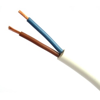 Gehäusekabel H03vv-f Omy 2x1,5 Weiß 300v - 100,0 Mb - E113be-yy001