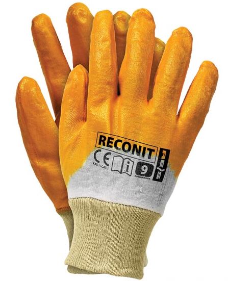 Nitrilhandschuhe Mit Stulpe, Gelb, Reconit-y 10, Nitros - 12.0 Par - Rek Ogr 4410