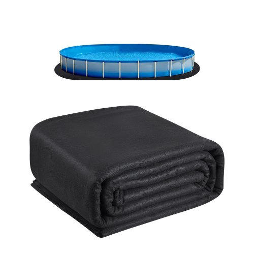 Ovale Poolunterlage, 3,6x7,3 M, Bodenplane Für Oberirdische Schwimmbecken, Extra Dicke Bodenschutzplane, Poolmatte Aus Geotextilmaterial, Verlängert Die Lebensdauer Der Folie
