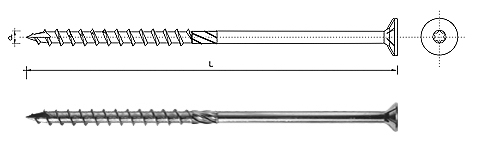 Holzschraube Mit Senkkopf Für Torx 6180 Mm T30 - 100 Stück - Spks 6180