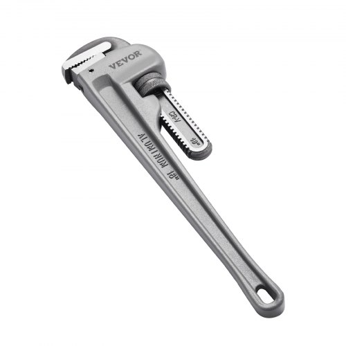 Rohrzange, 18" Gerade Aluminium-rohrzange, Verstellbarer Sanitärschlüssel, Mit Hochfester Backe Und Ergonomischem Griff, Leicht Zu Tragen, Aufhängbares Design, Für Wasserleitungen