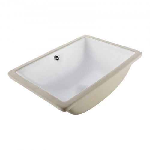 Unterbauwaschbecken Handwaschbecken 46 X 33 Cm Rechteckiges Spülbecken Aus Keramik Mit Überlaufloch, Moderne Unterbauspüle Küchenspüle Für Kleine Räume, Badezimmerwaschbecken Weiß