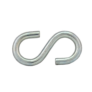 Ergänzendes Verbindungsglied Typ S, Verzinkt, 6 Mm – Haken S, 60 Stück
