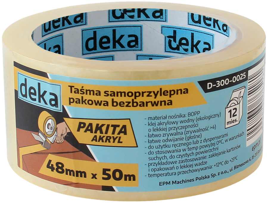 Farbloses Packband 48 Mm X 50 M - D-300-0025