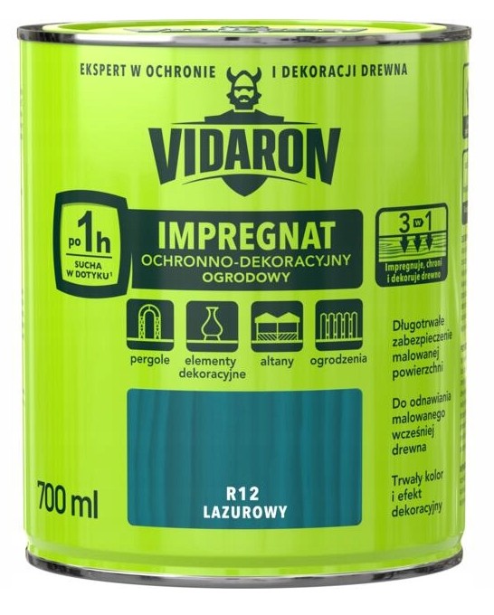 Vidaron Gartenimprägnierung Azurblau R12 0,7l