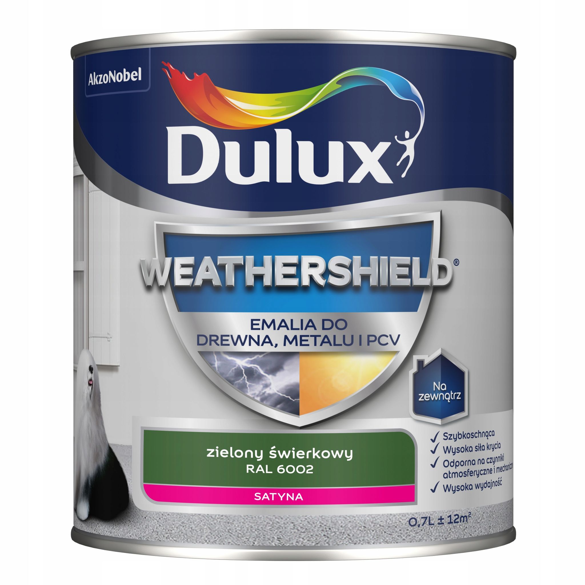 Dulux Weathershield Acryl-emaille Für Metall Und Holz, Fichtengrün, 0,7 L