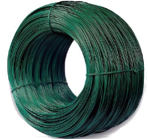 Pvc-ummantelter, Verzinkter Draht. 3,0 × 3,8 Mm, Grün – 5,0 Kg – Dru 3,6 Pw Z