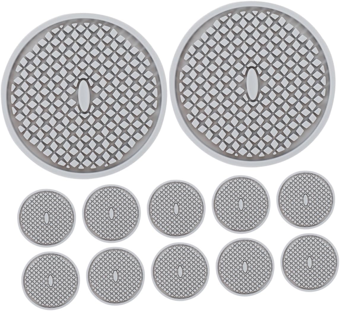 12-teiliges Silikon-untersetzer-set Für Couchtische, Hitzebeständig, Verbrühungssicher, Rustikales Design Für Getränke